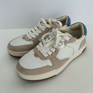 Madewell Court Sneakers in Neutral Leather and Suede Women’s size 6